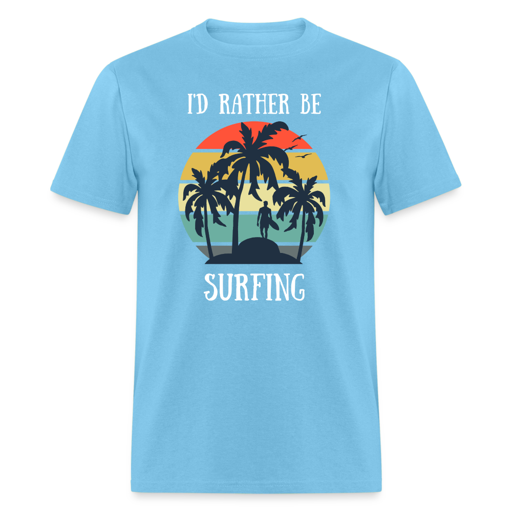 Rather Be Surfing Tee - aquatic blue