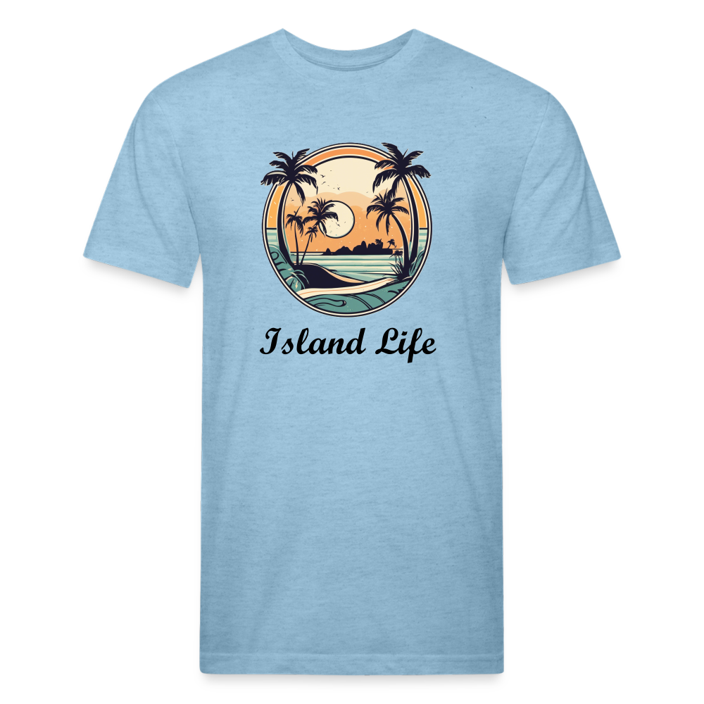Island Life Tee - heather blue