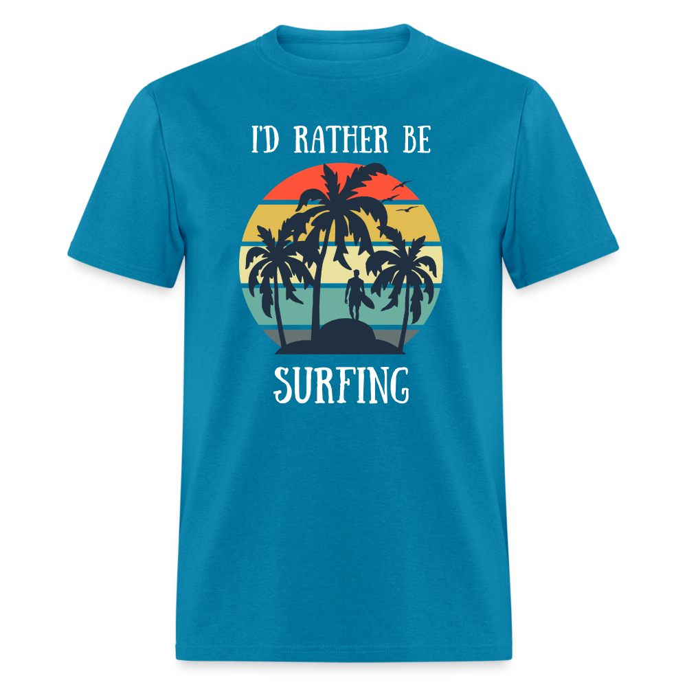Rather Be Surfing Tee - turquoise