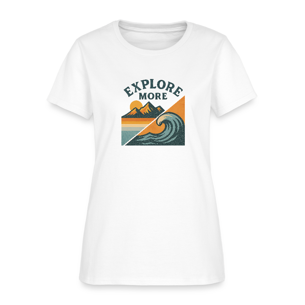 Explore More Women's Tee - white