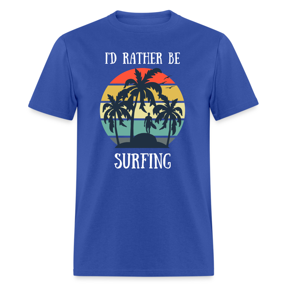 Rather Be Surfing Tee - royal blue