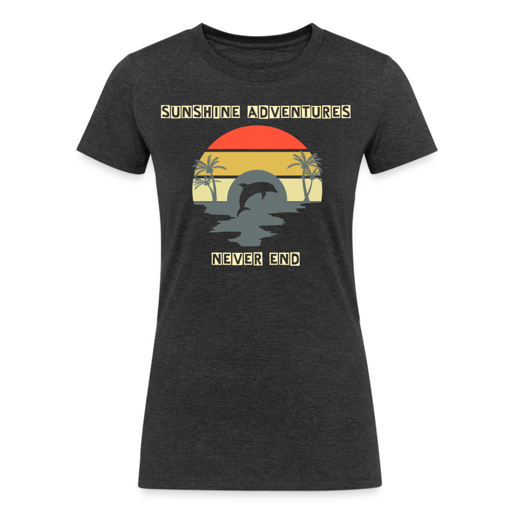 Dolphin Sunshine Adventures Women's Tri-blend Tee - heather black