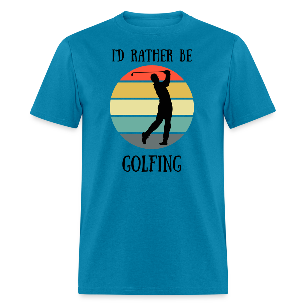 Rather Be Golfing Tee - turquoise