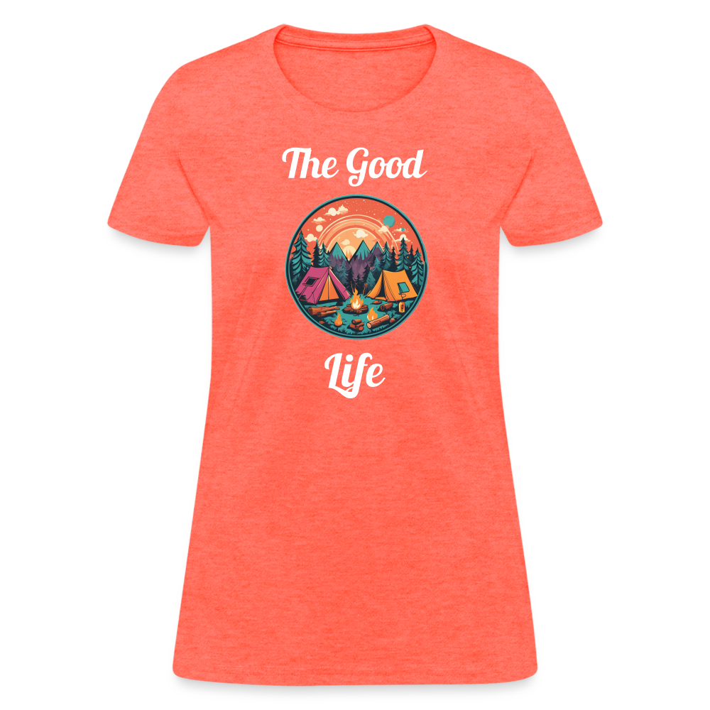 Good Life Women's Tee - heather coral
