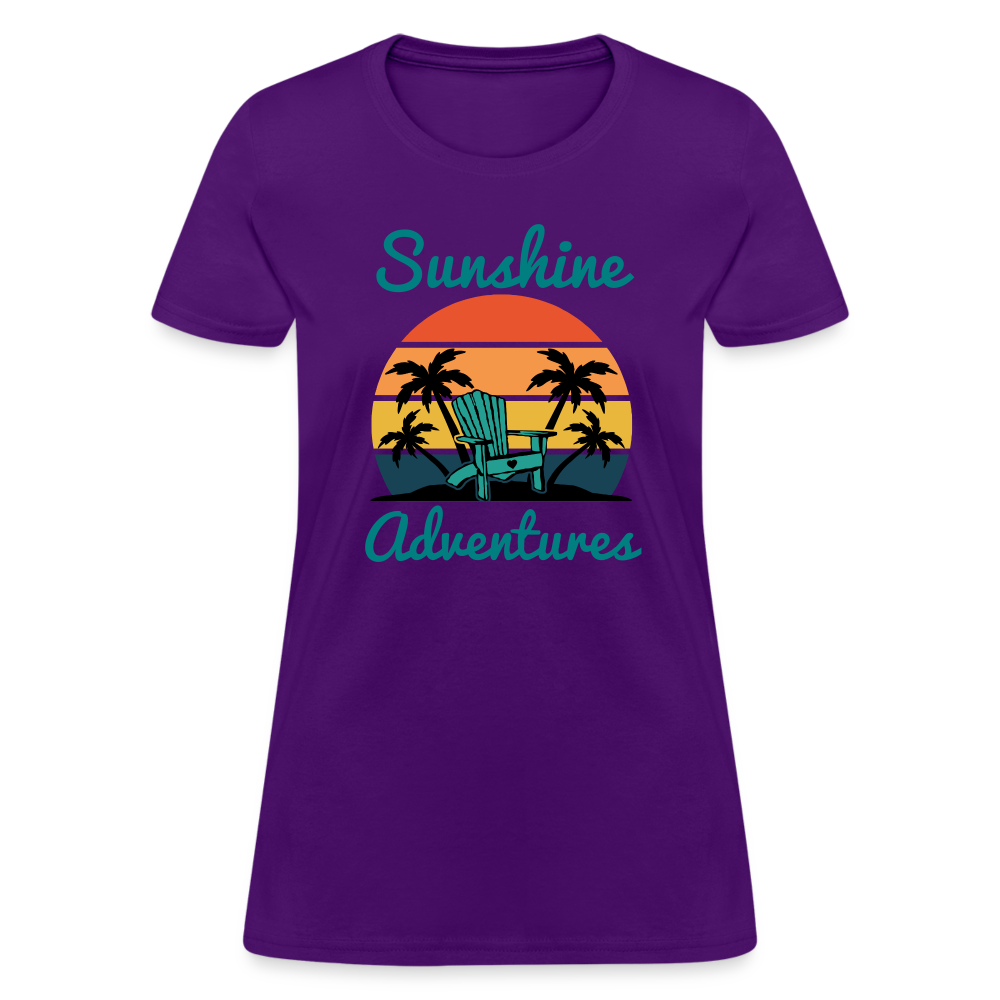 Beach Chair Sunshine Adventures Women's Tee - purple
