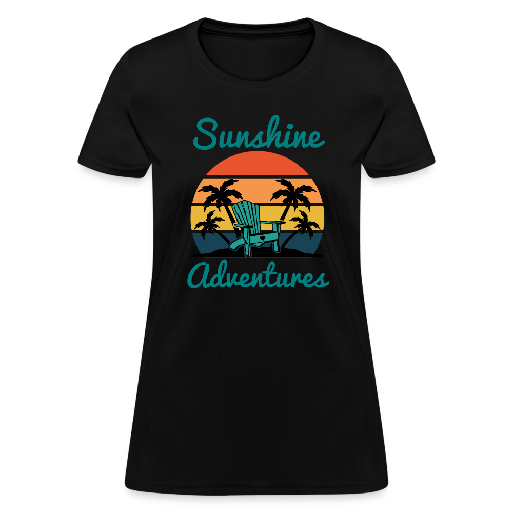 Beach Chair Sunshine Adventures Women's Tee - black