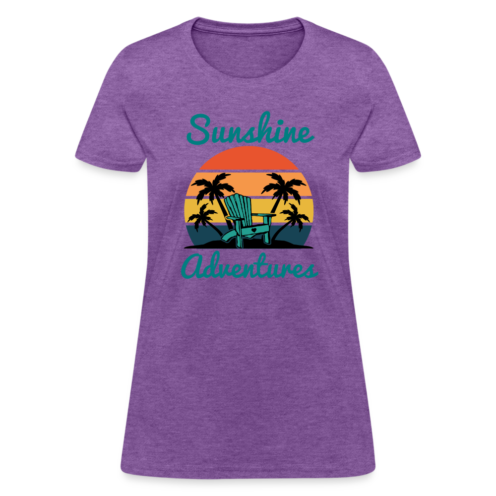 Beach Chair Sunshine Adventures Women's Tee - purple heather