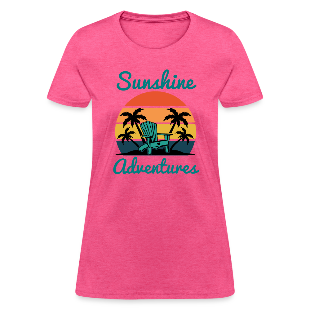 Beach Chair Sunshine Adventures Women's Tee - heather pink
