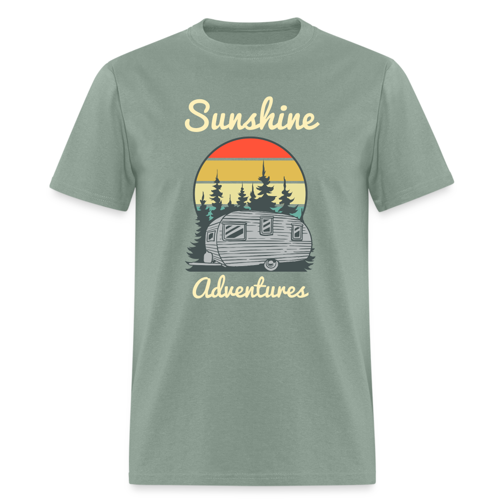 Camping Sunshine Adventures Tee - sage