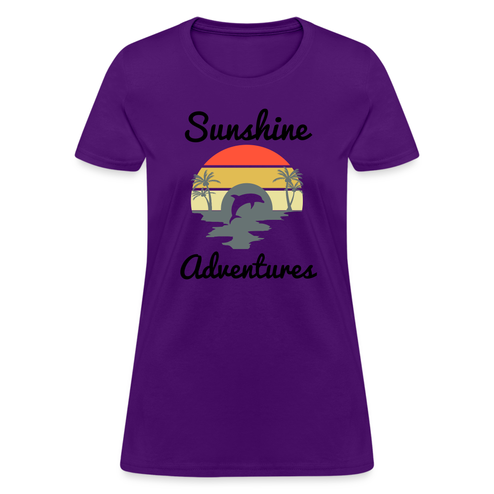 Dolphin Sunshine Adventures Women's Tee - purple