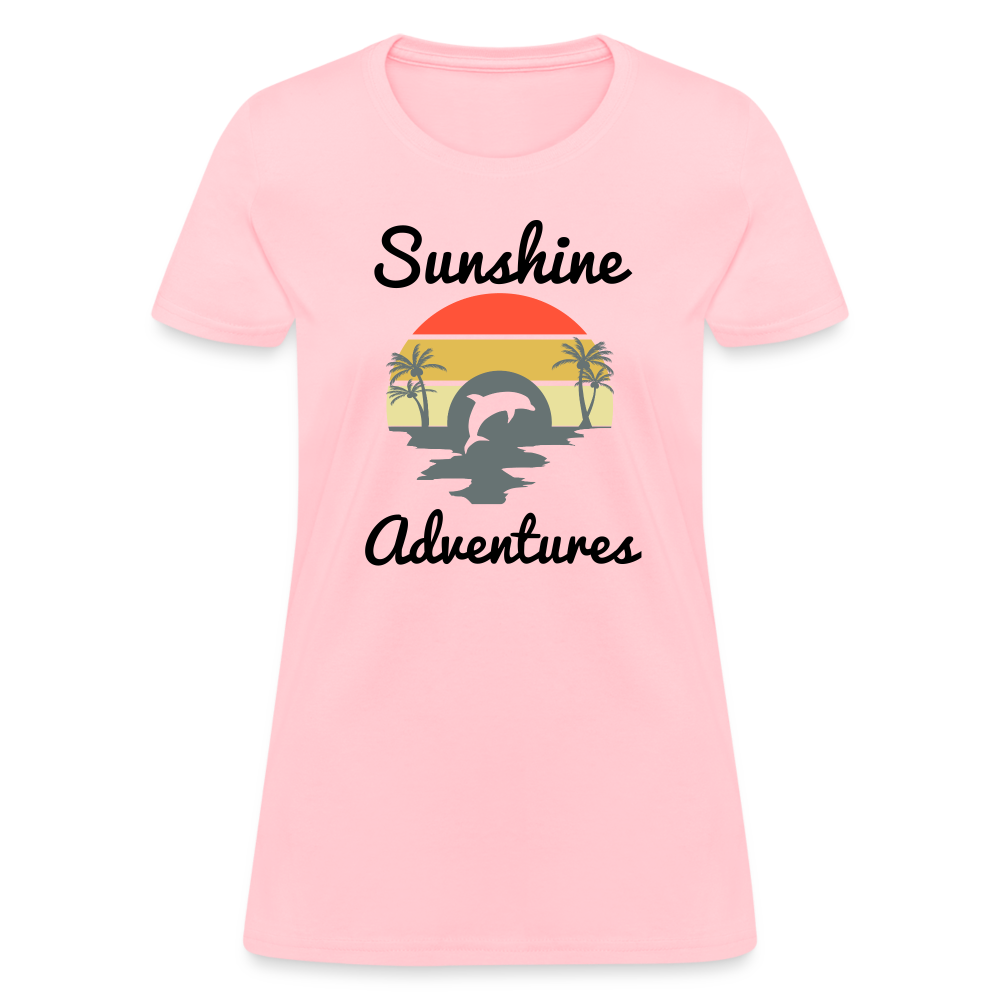 Dolphin Sunshine Adventures Women's Tee - pink