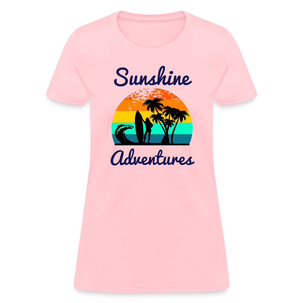 Surfing Sunshine Adventures Women's Tee - pink