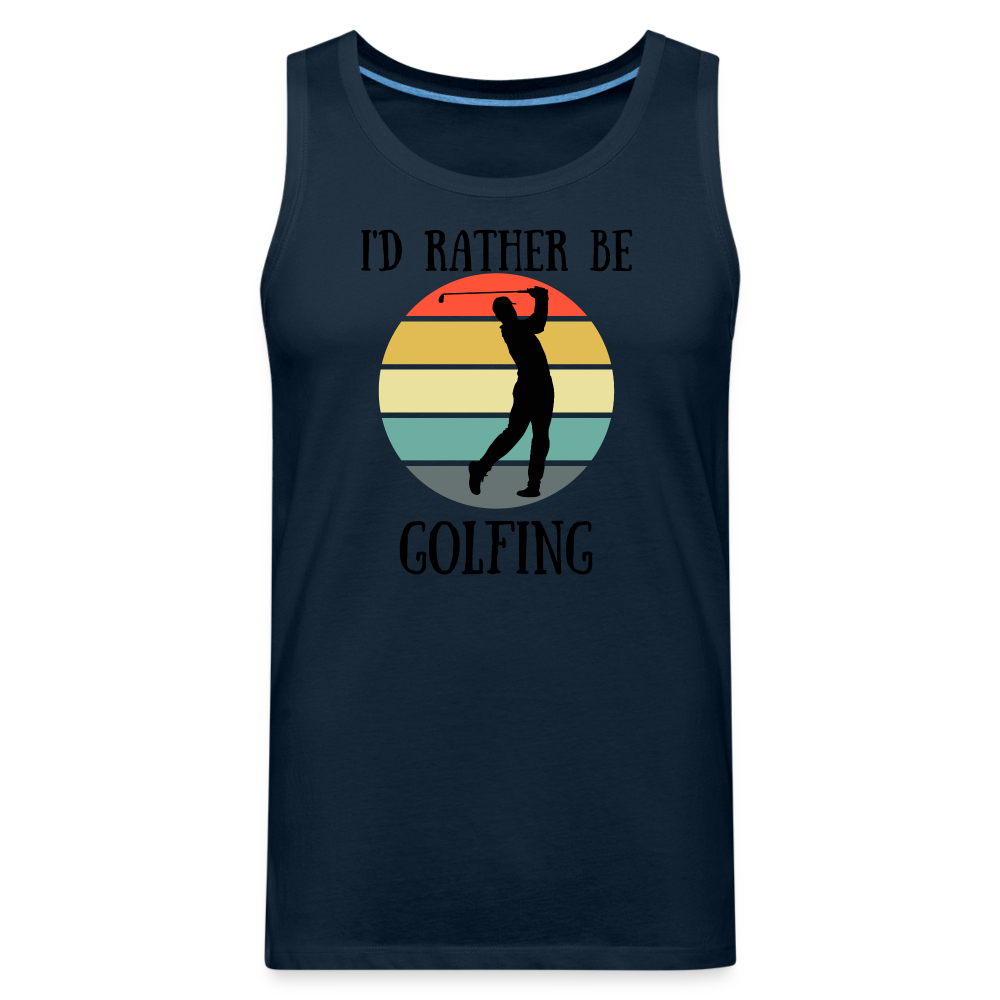 I'd Rather Be Golfing Tank - deep navy
