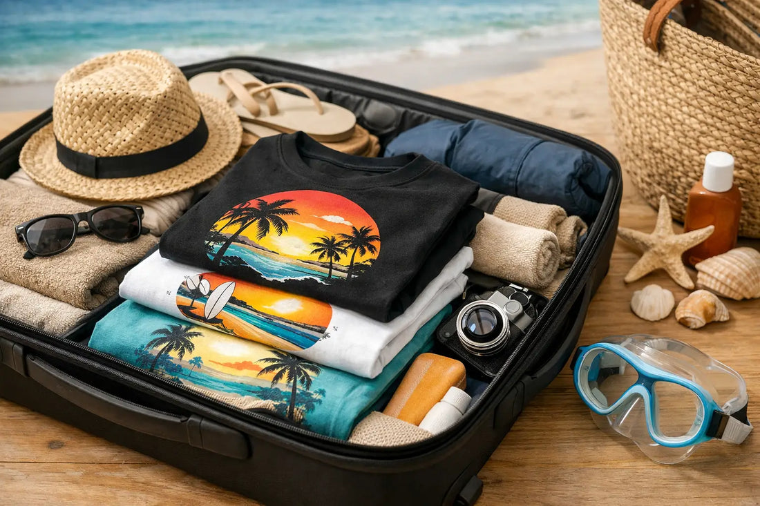 How to Pack Graphic Shirts for a Beach Trip
