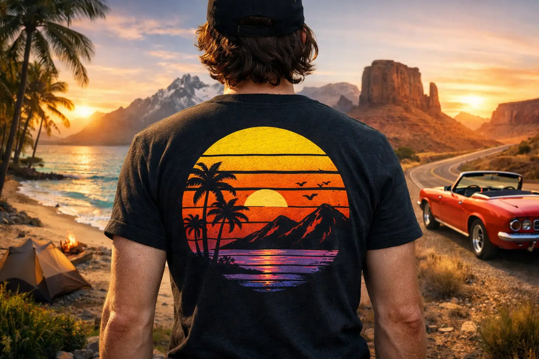 Retro Sunset T Shirt Style for Every Escape