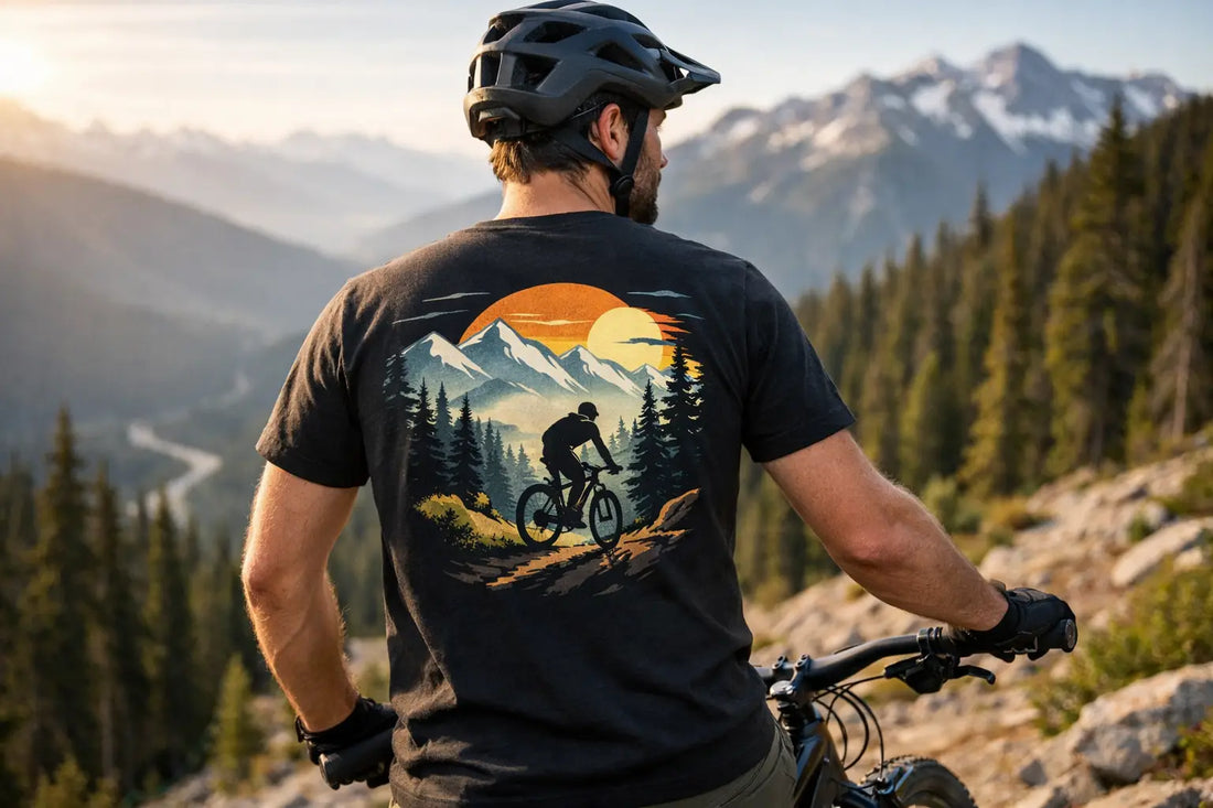 Mountain Biking Graphic Tee for Trail Days