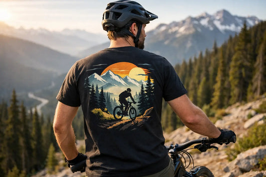 Mountain Biking Graphic Tee for Trail Days