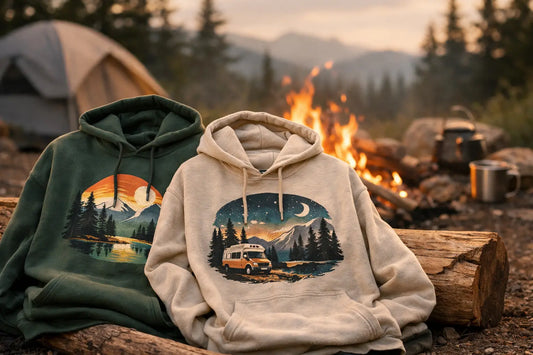 Camping Graphic Hoodies for Campfire Season