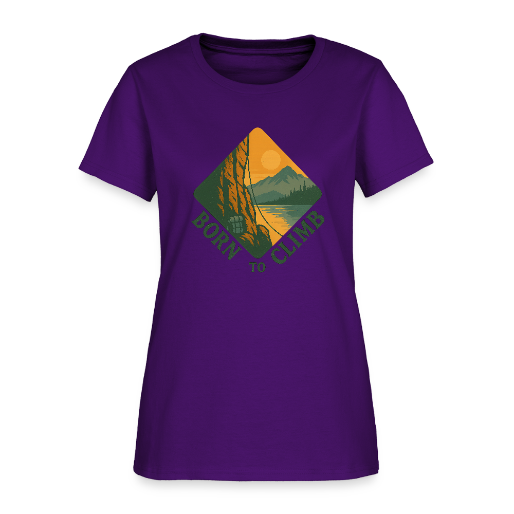 Born To Climb Women's Tee - purple
