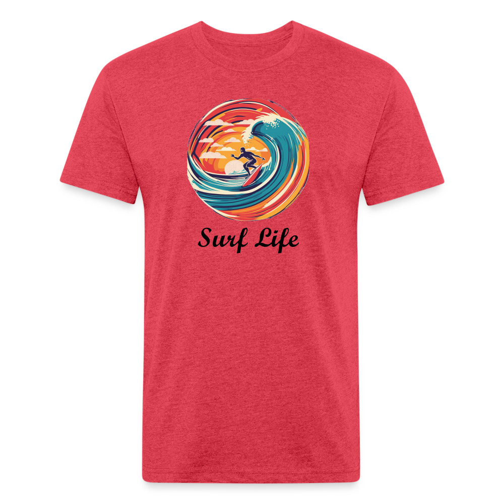 Surf Life Tee - heather red