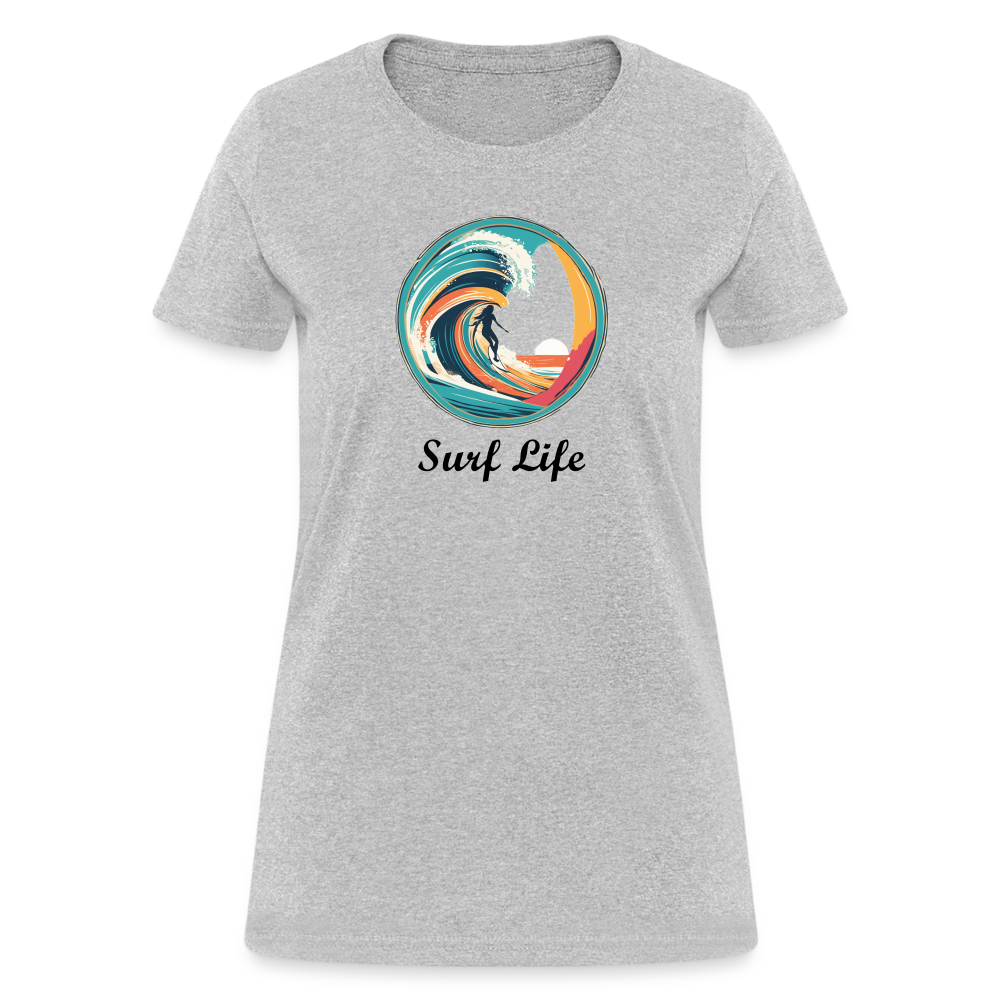 Surf Life Women's Tee - heather gray