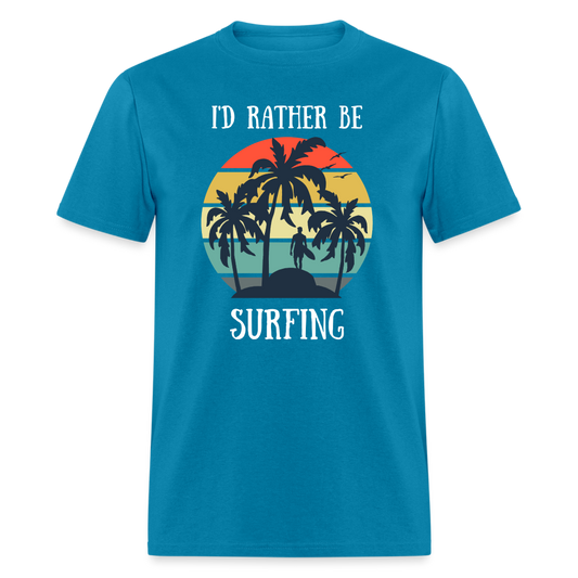 Rather Be Surfing Tee - turquoise