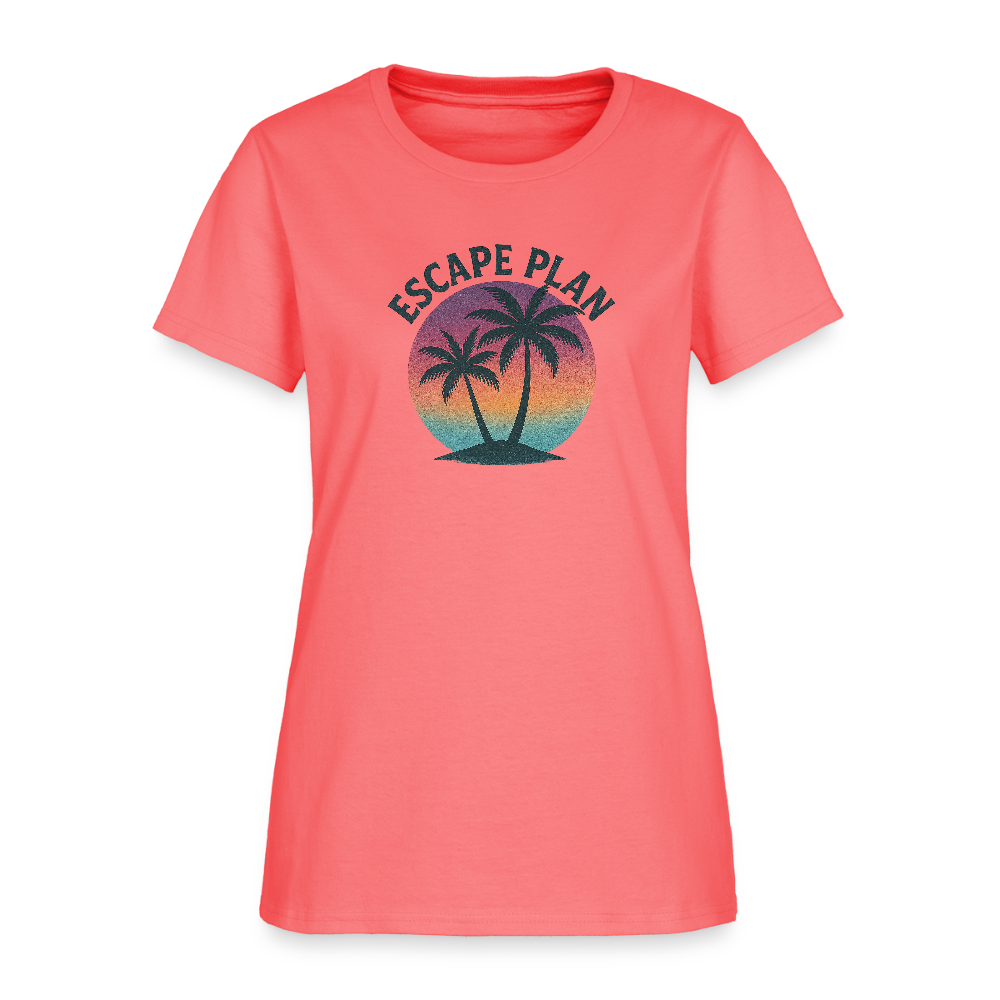 Escape Plan Women's Tee - coral