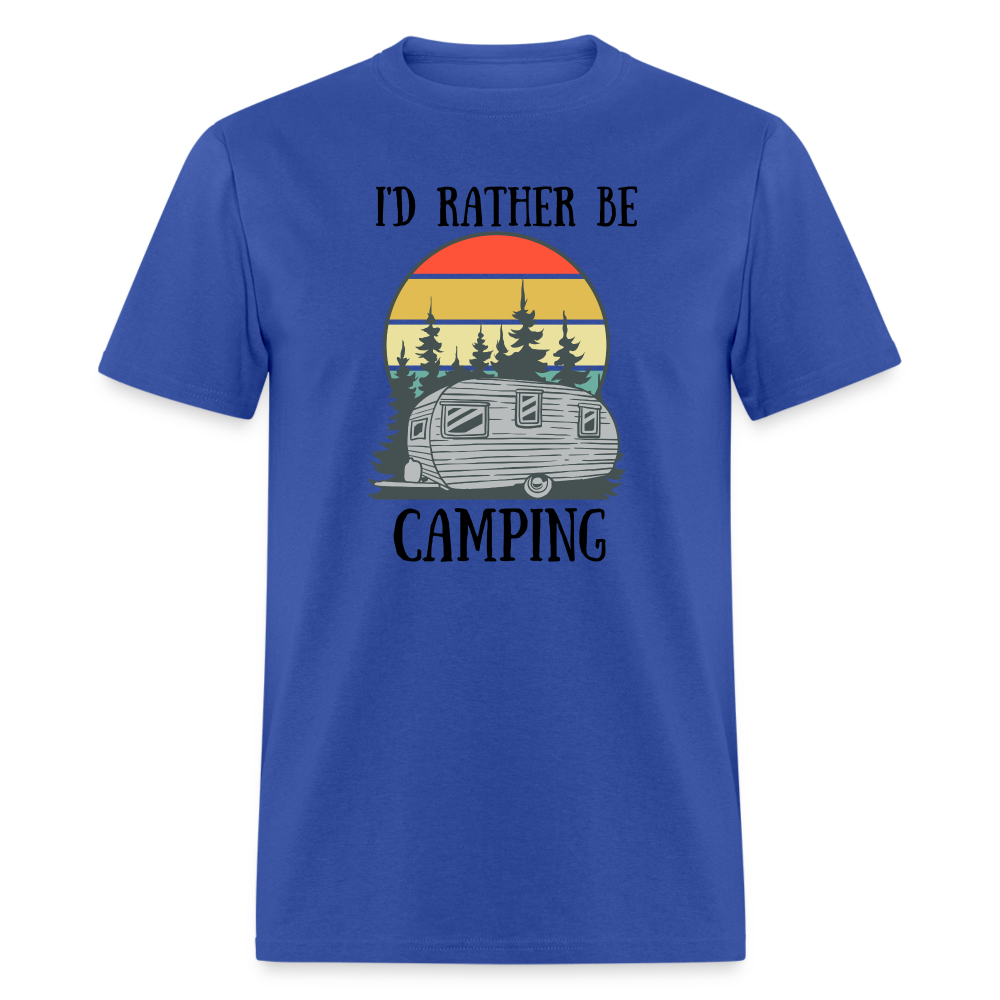 Rather Be Camping Tee - royal blue