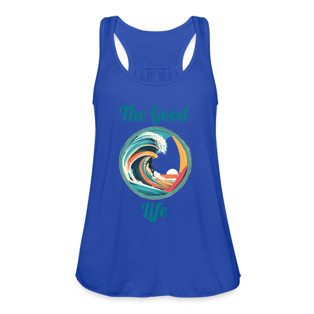 Good Life Surfing Women's Tank - royal blue