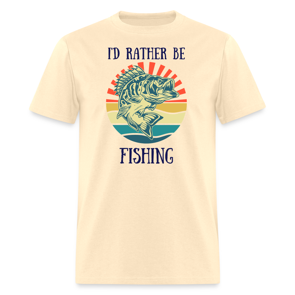 Rather Be Fishing Tee - natural