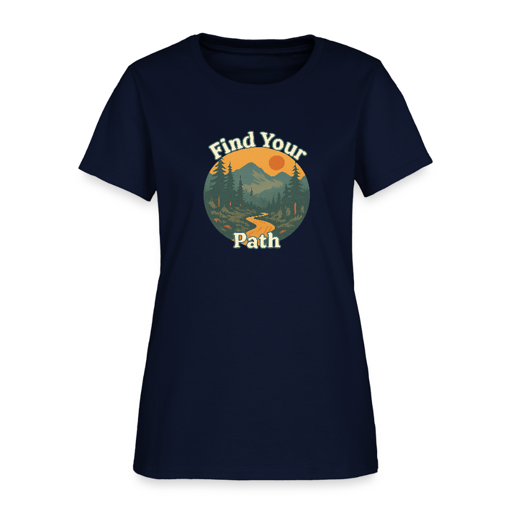Find Your Path Women's Tee - navy