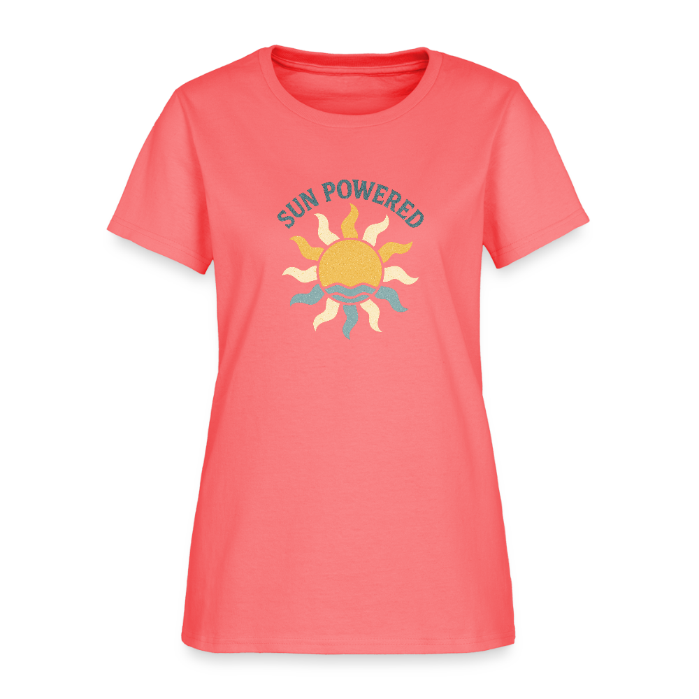 Sun Powered Women's Tee - coral