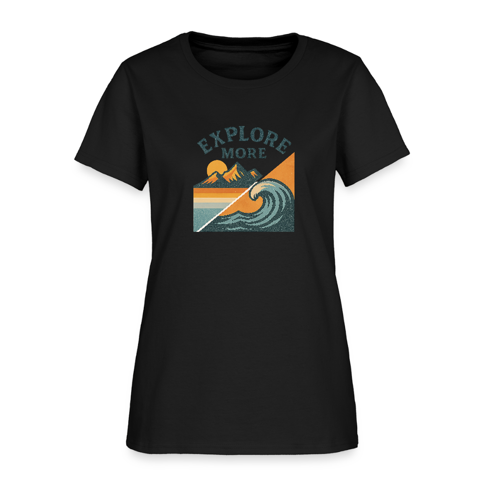 Explore More Women's Tee - black