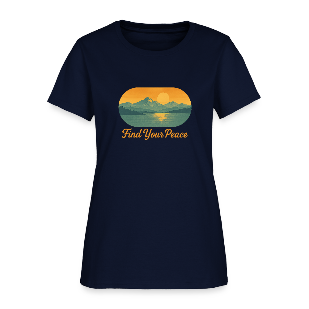 Find Your Peace Women's Tee - navy
