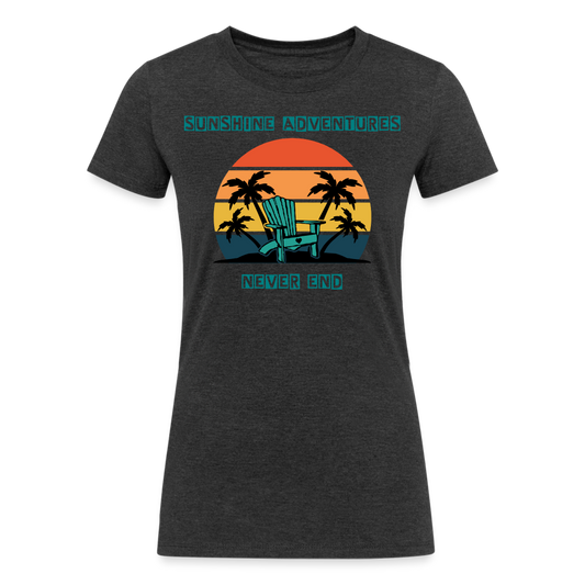 Beach Chair Sunshine Adventures Women's Tri-blend Tee - heather black