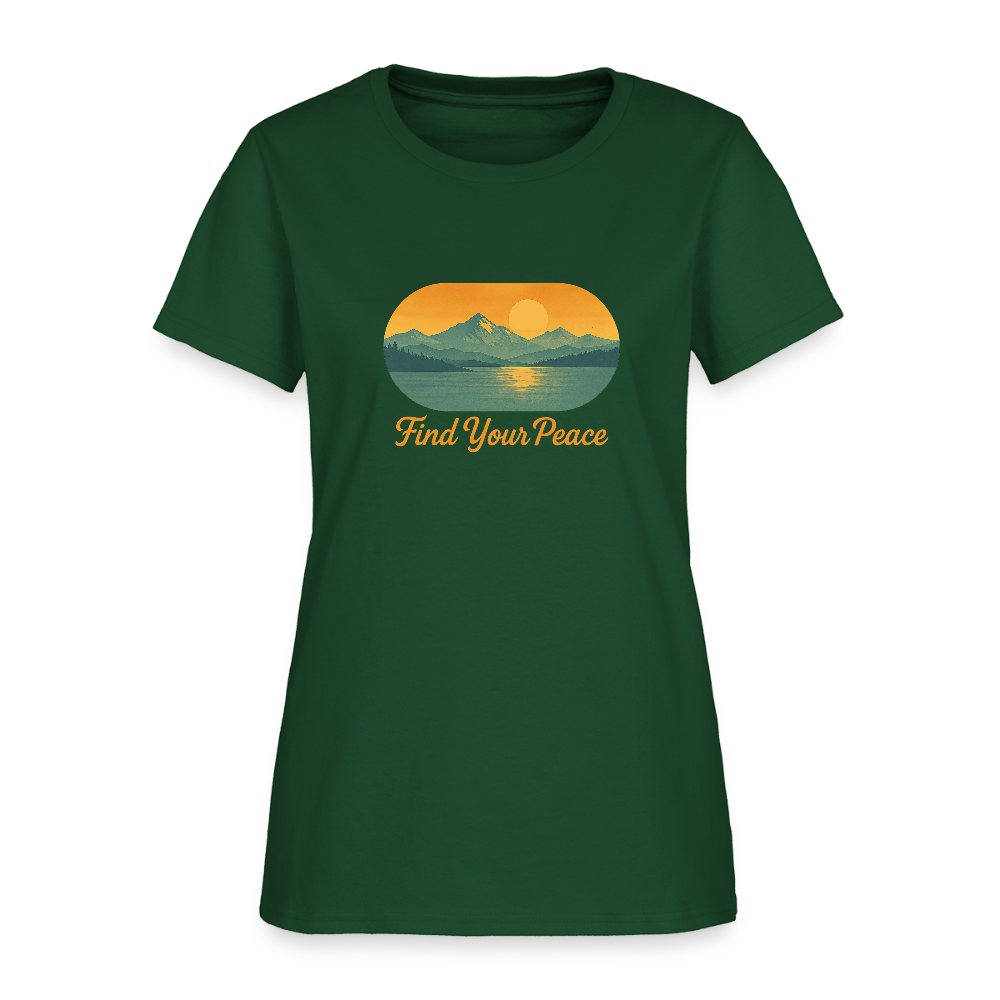 Find Your Peace Women's Tee - forest green