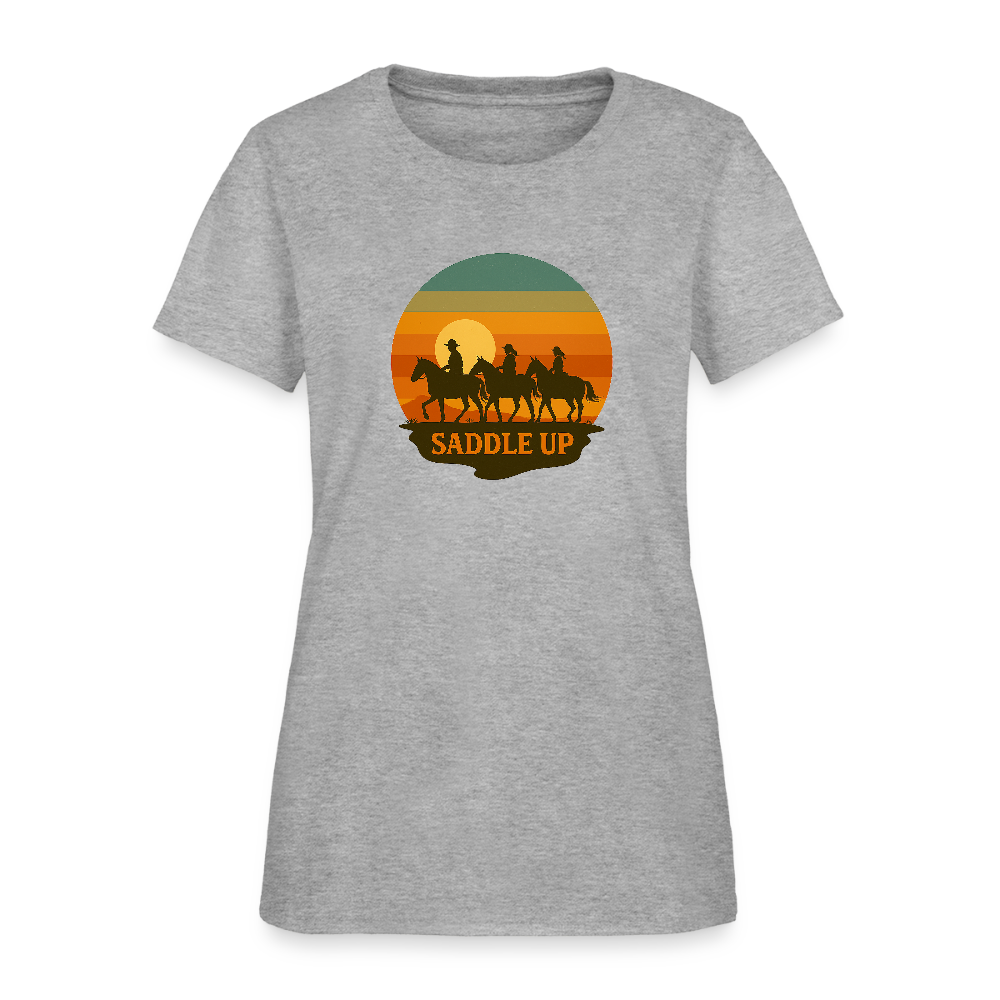 Saddle Up Women's Tee - heather gray