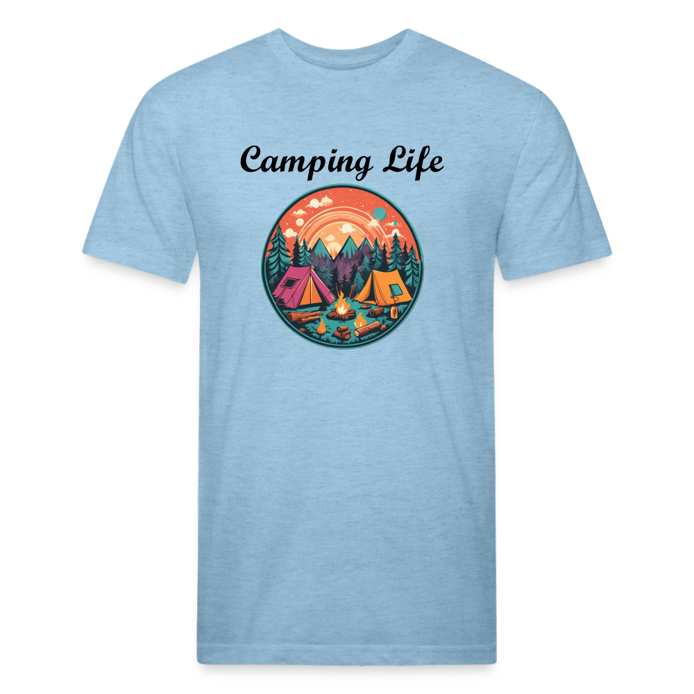 Camping Life Tee - heather blue