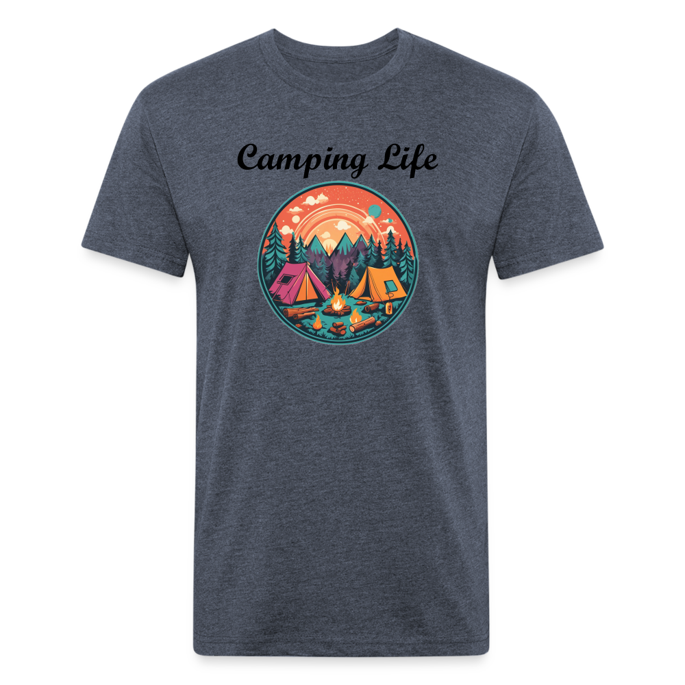 Camping Life Tee - heather navy