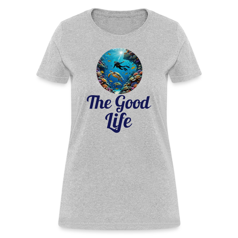 Good Life Diving Women's Tee - heather gray