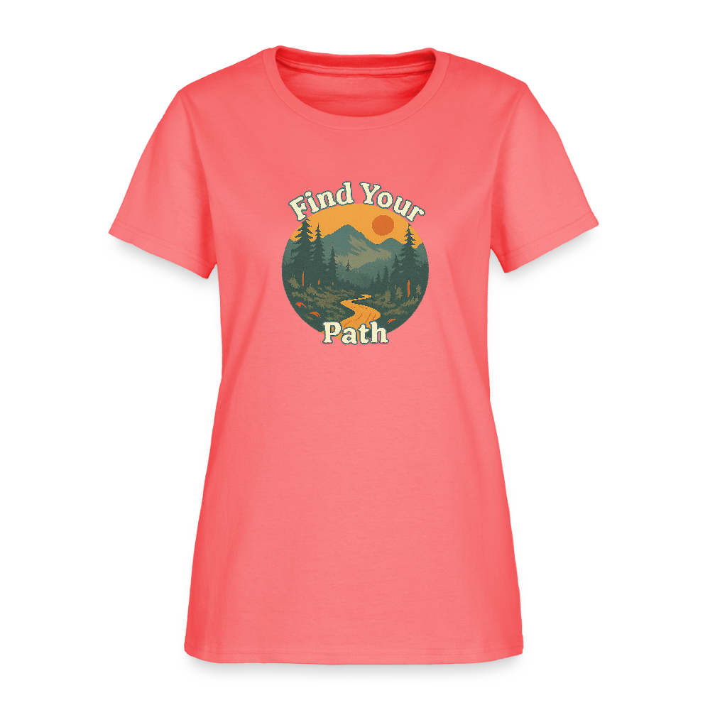 Find Your Path Women's Tee - coral