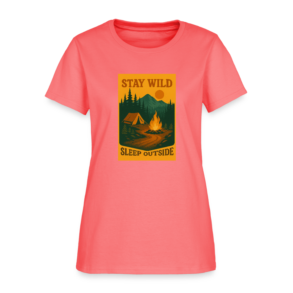 Stay Wild Women's Tee - coral