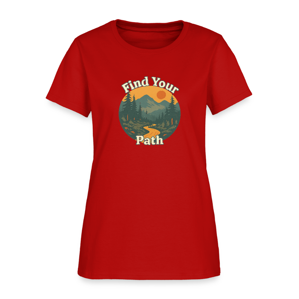Find Your Path Women's Tee - red