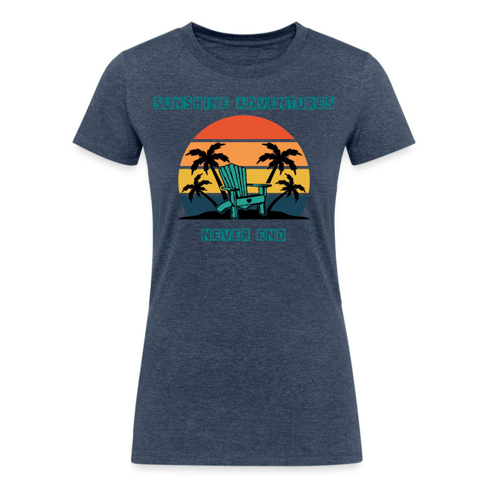 Beach Chair Sunshine Adventures Women's Tri-blend Tee - heather navy