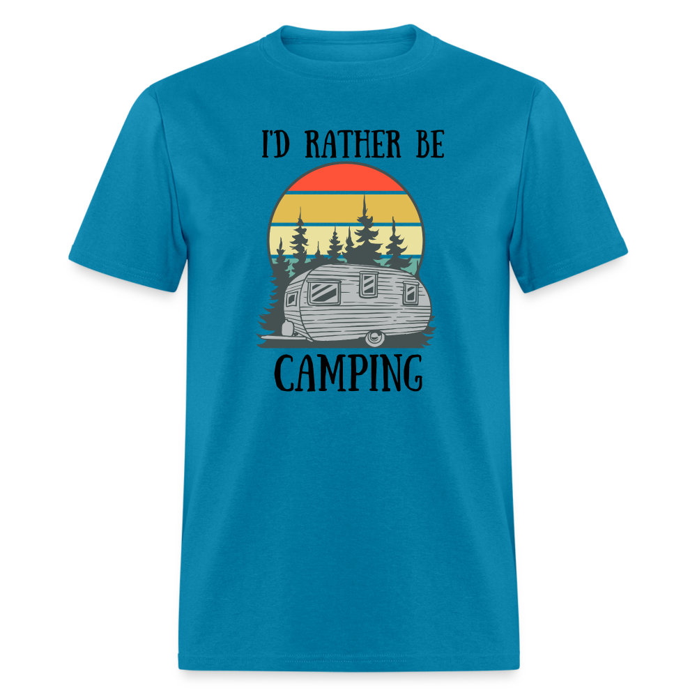 Rather Be Camping Tee - turquoise