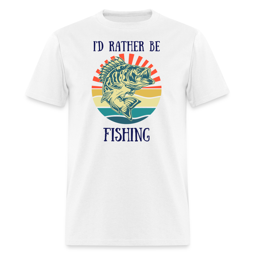 Rather Be Fishing Tee - white