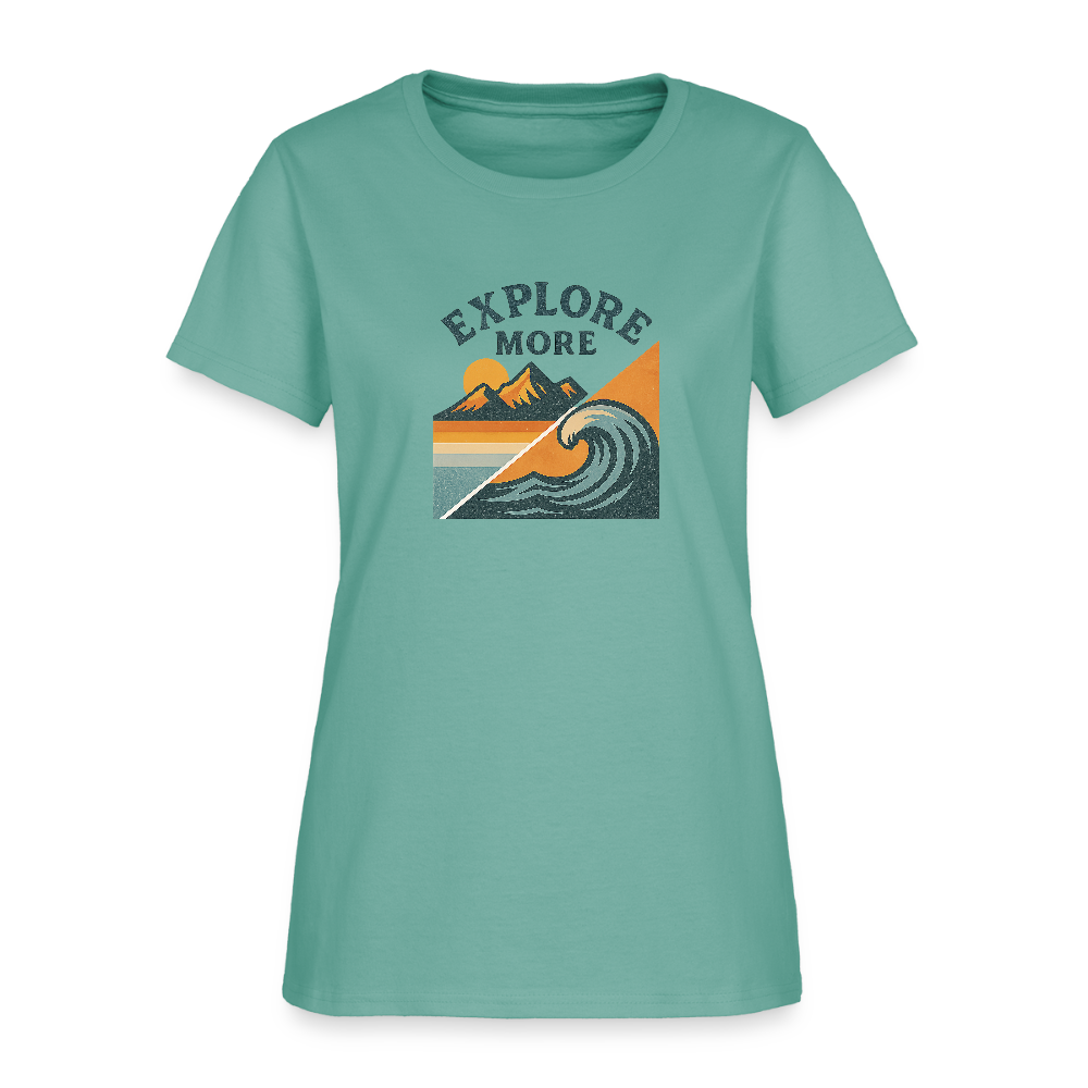 Explore More Women's Tee - aquatic