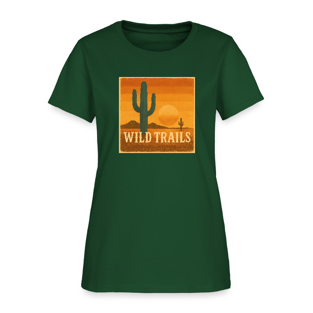 Wild Trails Women's Tee - forest green