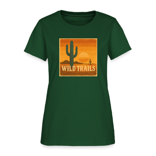 Wild Trails Women's Tee - forest green