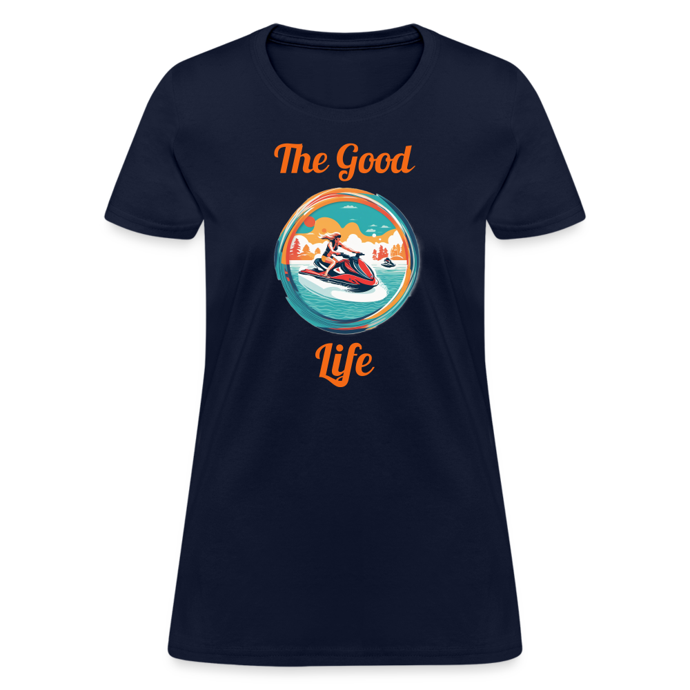 Good Life Jet Ski Women's Tee - navy